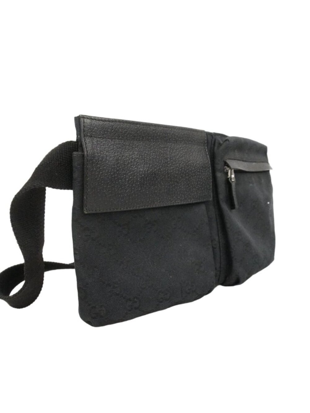 Gucci Waist Bag GG Canvas Black Silver - Picture 2 of 10